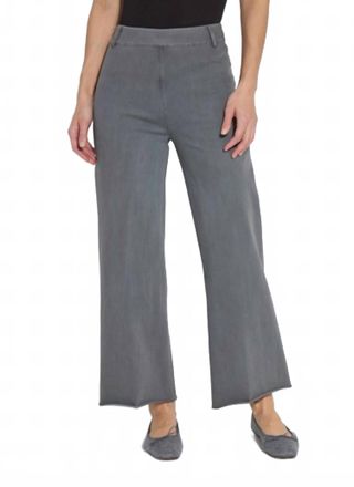Lyss&eacute; Erin Hi Waist Wide Leg Pant In Antique Wash Charcoal