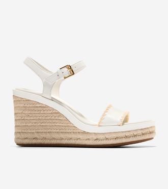 Cole Haan Womens Cloudfeel Asbury Espadrille Wedge Sandals - White Size 10.5