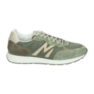 Magnanni Schoenen, Heren, Groen, 42 EU, Leer, Groene Casual Sneakers met Uitneembaar Voetbed