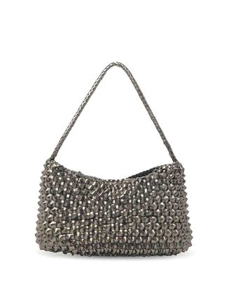 Dragon Diffusion Basil Cactus Silver Leather Bag