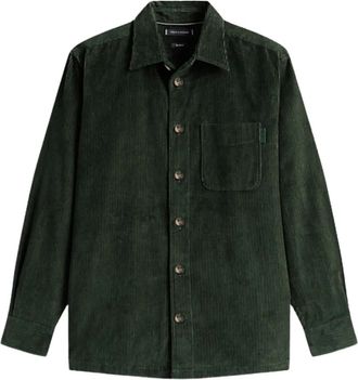 Tommy Hilfiger Ribfluwelen overhemd met borstzak - Groen