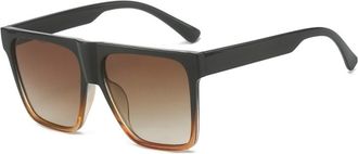 Generic Mens Large Frame Sunglasses Outdoor Womens Sports Sun Glasses(Brown)