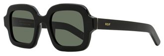 Retro Superfuture Unisex Rounded Square Sunglasses Benz QHB Black 51mm