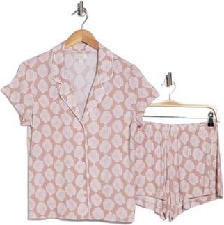 Nordstrom Rack Tranquility Shortie Pajamas in Pink A- White Fanning at Nordstrom Rack, Size X-Small