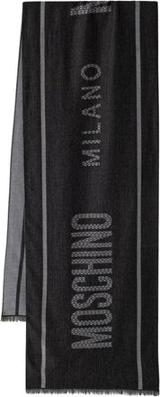 Moschino Sjaals - Heren - Wintersjaals - Grijs - ONE Size - Wol - Accessoires