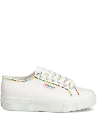 Superga Sneakers 2740 con perline multicolore - Bianco