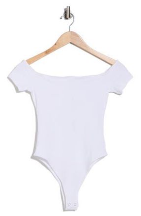 L'agence Adana Off the Shoulder Bodysuit in White at Nordstrom Rack, Size Xx-Large