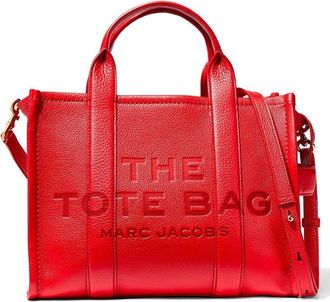 Marc Jacobs De Leren Medium Tote Bag - Dames - Shoppers - Rood - ONE Size - Leer - Tassen