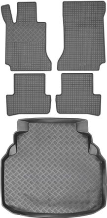 OEM Juego De Alfombrillas De Goma Para Coche Y Maletero Para Mercedes Clase C W204 Familiar/sed&aacute;n (2007-2014)