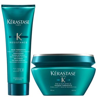 Kerastase Womens K&eacute;rastase Resistance Duo: Bain Th&eacute;rapiste Balm-In Shampoo 250ml & Masque 200ml - One Size