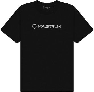 Mastrum Cracked Logo T-Shirt Jet Black - Heren - T-shirts - Zwart - S - Katoen - Tops