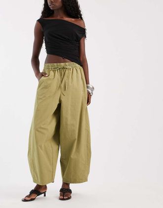 Asos pantaloni balloon oversize kaki-Verde