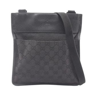 Gucci Pre-owned Cross Body Bags, female, Black, Size: ONE SIZE Pre-owned Vintage Canvas Shoulder Bag