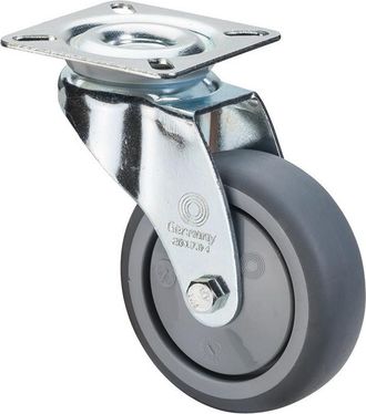 OEM Rueda Giratoria De 75 Mm De Di&aacute;metro, Capacidad De Carga 60 Kg Con Placa De Goma Gris