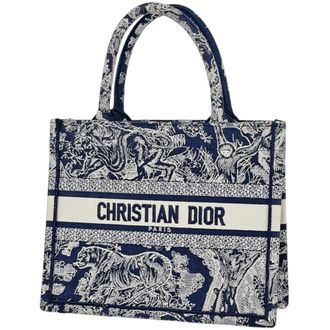 Dior Navy Canvas Tote Bag (Pre-Owned)