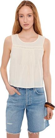 Toad&Co Manzana Pin Tuck Tank Top Womens Clothing Egret : LG, Cotton