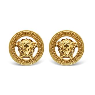 Versace Gouden Vlindersluiting Sieraden Gemaakt in Itali&euml; - Dames - Oorbellen - Geel - ONE Size - Accessoires