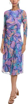 Vince Camuto Long Sleeve Printed Midi Dress