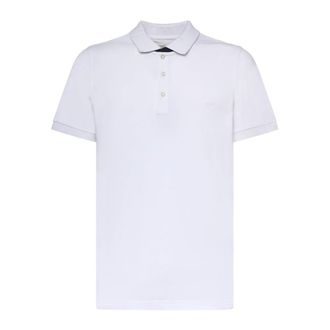 Fay Stretch Piqu&eacute; Polo - male - Fay - Polo Shirts - White - 2XL - Tops