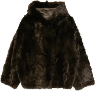 Yves Salomon Fur Yves Salomon - Dames - Jassen - Bruin - S - Jassen