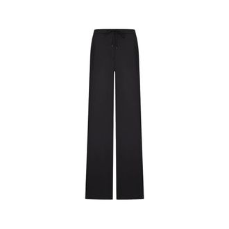 Max Mara Crisma Wijde Broek - Dames - Broeken - Zwart - Maat: L Wol