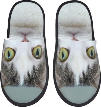 Generic Hotel Slippers Funny Cat Portable House Slippers Unisex Anti-Slide Slipper For Hotel Ladies Room L