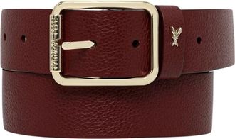Patrizia Pepe Brede Leren Riem - Dames - Riemen - Bruin - M - Leer - Accessoires