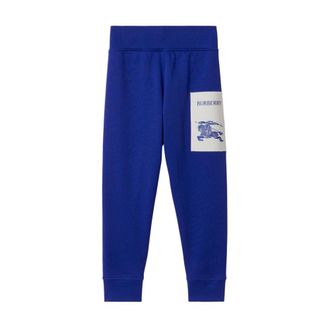 Burberry Elasticated Waist Joggers - male - Burberry - Sweatpants - Blue - 12 Y - Kids