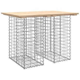 vidaXL Vidaxl - Banco De Jard&iacute;n Dise&ntilde;o Gaviones Madera Maciza Pino 100x70x72 Cm