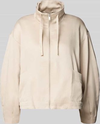 OPUS Jacke aus Lyocell-Baumwoll-Mix Modell Jarusa in Beige, Gr&ouml;&szlig;e 34