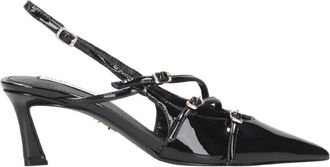 Steve Madden Sandalen met bandjes - Dames - Pumps - Zwart - 40 EU - Leer - Schoenen