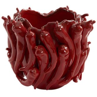 Light & Living Vaso in ceramica PEPPER rosso di Light & Living - 25,5x24,5x20,5