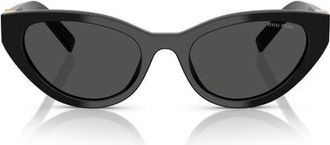 Miu Miu 54mm Butterfly Sunglasses in Black /Dark Grey at Nordstrom