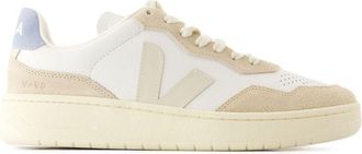 Veja Unisex V-90 Sneakers - Veja Leather Extra White Calfskin Shoes