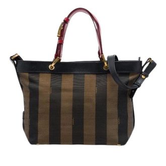 Fendi Pre-owned Canvas Satchel - Dames - Vintage Handtas - Bruin - ONE Size - Leer - Vintage
