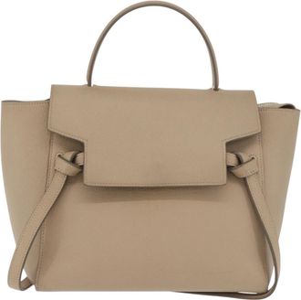 Celine Belt Calfskin Beige Leather Handbag (Pre-Owned)