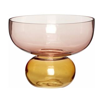 H&uuml;bsch Jarr&oacute;n Artesanal Hubsch &Aacute;mbar Y Rosa Di&aacute;metro 25 Cm