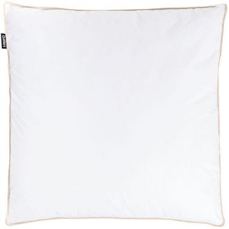 Beliani Cuscino basso con rivestimento in cotone e Imbottitura in piuma doca Bianco 80 x 80 cm Etna