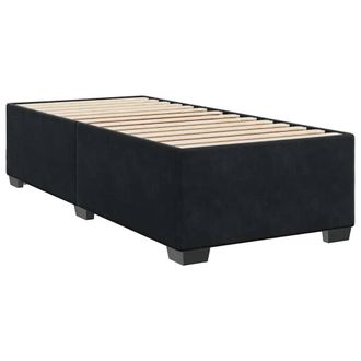 Berkfield Home Soft Bed Frame without Mattress Black&not;Single&not;Velvet in Black | Size: Single