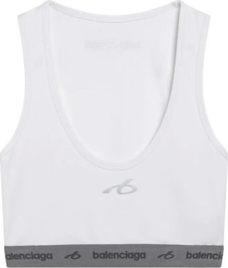 Balenciaga Fitness, Dames, Wit, XS, Leer, Techwear BH Tanktop