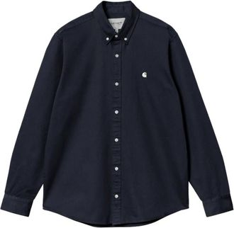 Carhartt Work in Progress L/S Madison Shirt - Heren - Casual Overhemden - Blauw - M - Katoen - Overhemden