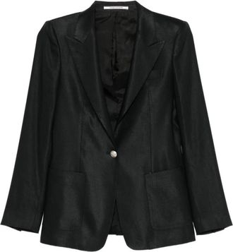 Tagliatore Parigi Blazer - Dames - Blazers - Zwart - S - Leer - Jassen