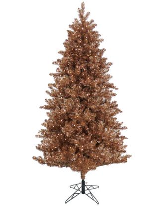 National Tree Company 7.5Ft Pre-Lit Christmas Rose Metallic Tree
