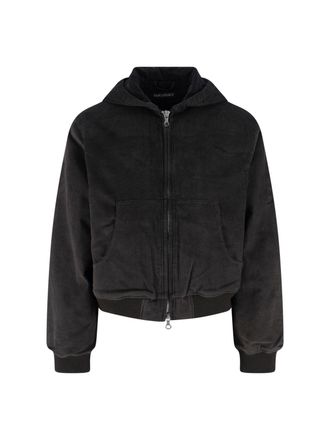 Our Legacy Brown Cropped Textured Corduroy Jacket