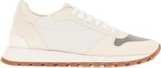 Brunello Cucinelli Monili Toe Runner - Dames - Sneakers - Wit - 37 EU - Schoenen