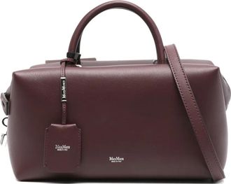 Max Mara Clutch in pelle con zip - Rosso