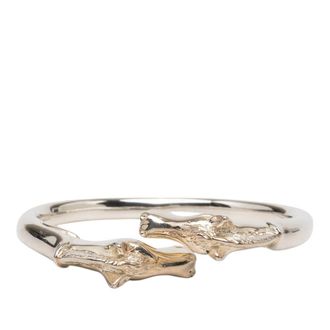 Herm&egrave;s Pre-owned Hermes Palladium Plated Ravinet d Enfert Double Horse Head Bracelet Ladies 3CPI0S5CNBIBI7X9
