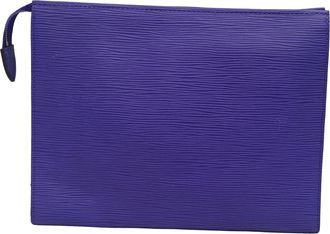 Louis Vuitton Pre-owned Womens Poche Toilette 19 Clutch Bag in Purple Epi Leather - One Size