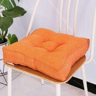 OEM Coj&iacute;n Para Silla De Exterior De 40 X 40 Cm - Algod&oacute;n Grueso Y Suave De 10 Cm - M&aacute;xima Comodidad Para Interiores Y Exteriores - Naranja