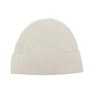 Joseph Ribbed Knit Turn-Up Beanie - Dames - Hoeden - Beige - ONE Size - Accessoires